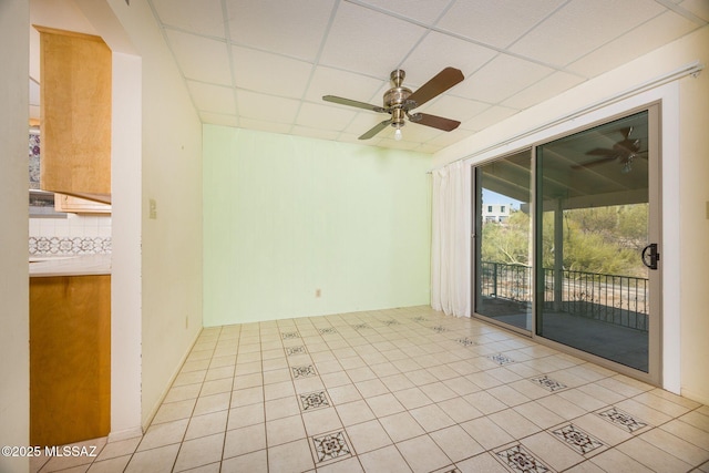 6532 N Cibola Ave, Tucson, AZ 85718 - unfurnished room featuring ceiling fan and a drop ceiling