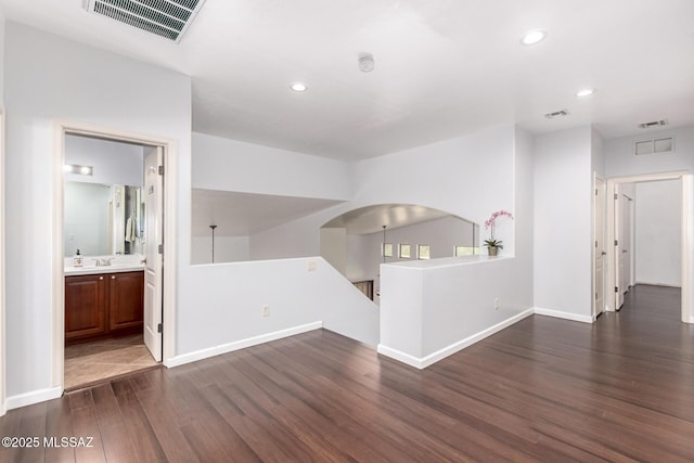 7397 W Crimson Ridge Dr, Marana, AZ 85743 - spare room featuring dark wood finished floors and recessed lighting