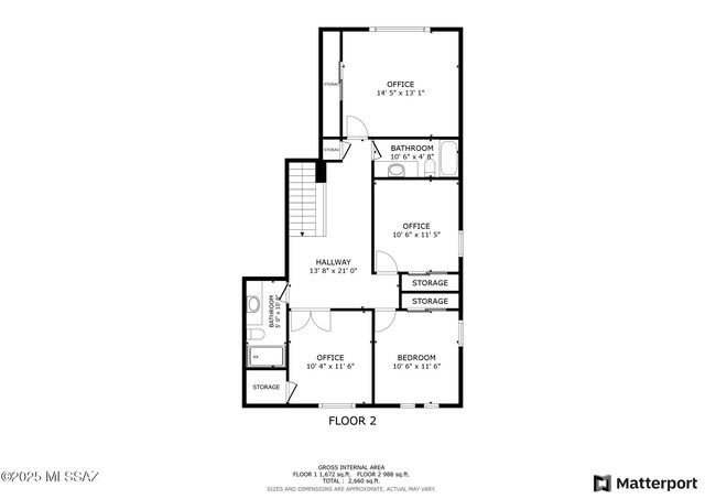 7397 W Crimson Ridge Dr, Marana, AZ 85743 - corridor with wood finished floors, recessed lighting, and attic access