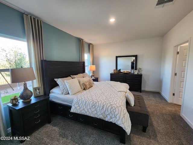 14139 E Canidae Dr E, Vail, AZ 85641 - bedroom featuring dark carpet, baseboards, and recessed lighting