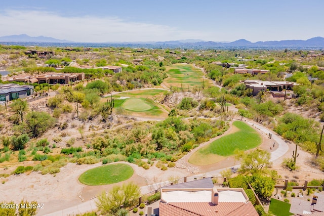 3259 E Corte Doce Palomas, Tucson, AZ 85718 - aerial view of residential area featuring a mountain backdrop and a local golf course