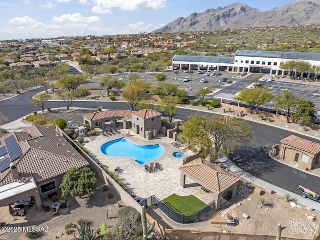 3259 E Corte Doce Palomas, Tucson, AZ 85718 - bird's eye view of mountains and a pool