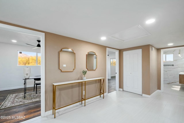 4939 E River Rd, Tucson, AZ 85718 - hall with recessed lighting, healthy amount of natural light, and baseboards