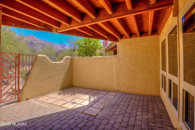 6255 N Camino Pimeria Alta Apt 65, Tucson, AZ 85718 - view of patio / terrace featuring a mountain view and a balcony