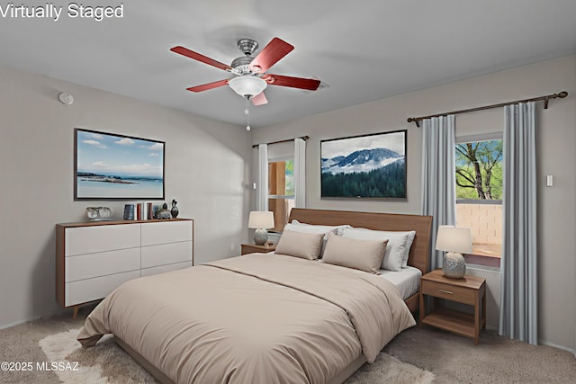 1248 W Via Cerro Colorado, Sahuarita, AZ 85629 - bedroom featuring light colored carpet, multiple windows, and baseboards