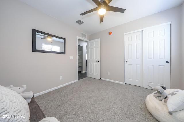 Tucson, AZ 85748 - sitting room with a ceiling fan, carpet flooring, and baseboards