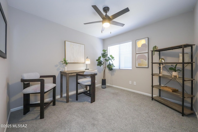 Tucson, AZ 85748 - carpeted office space with a ceiling fan and baseboards