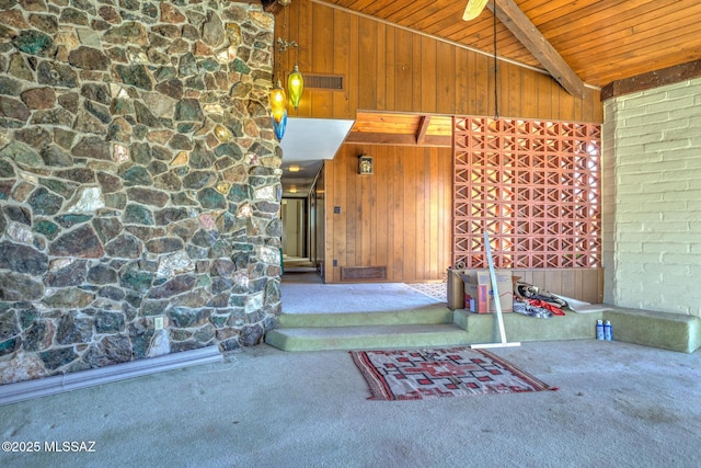 5730 N Tula Ln, Tucson, AZ 85743 - doorway to property with stone siding