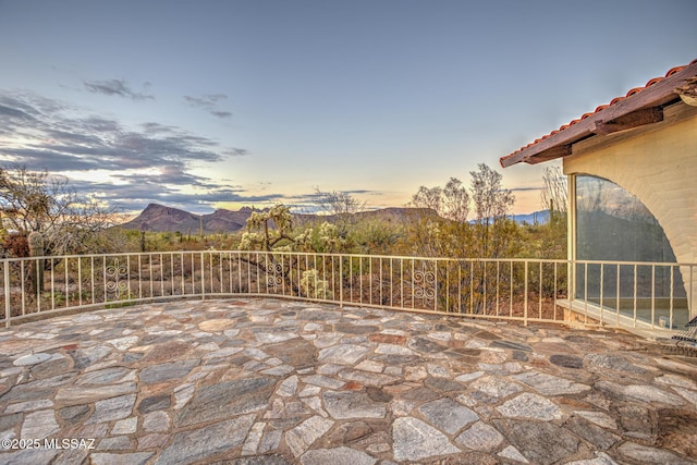 5730 N Tula Ln, Tucson, AZ 85743 - view of patio / terrace featuring a mountain view