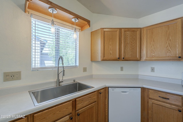 8954 E Pomegranate St, Tucson, AZ 85730 - kitchen featuring dishwasher, light countertops, and pendant lighting