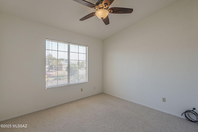 8954 E Pomegranate St, Tucson, AZ 85730 - unfurnished room with carpet floors, a ceiling fan, and vaulted ceiling