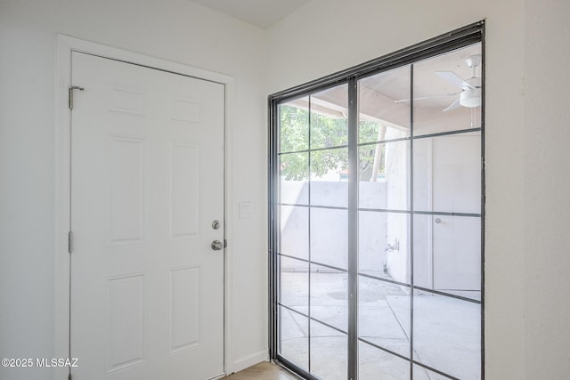 4203 N River Grove Cir Unit 103, Tucson, AZ 85719 - doorway to outside featuring a ceiling fan