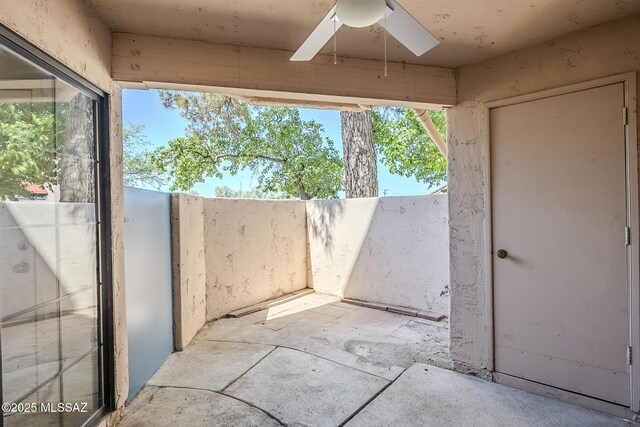 4203 N River Grove Cir Unit 103, Tucson, AZ 85719 - view of patio featuring a ceiling fan