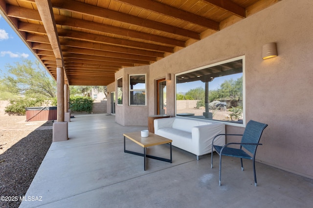 14243 E Whisper Trl, Vail, AZ 85641 - view of patio with a hot tub