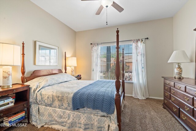 9860 N Western Sky Pl, Tucson, AZ 85742 - bedroom featuring carpet, a ceiling fan, and baseboards