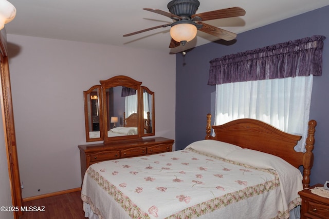 1117 S Carnegie Dr, Tucson, AZ 85710 - bedroom featuring wood finished floors and ceiling fan