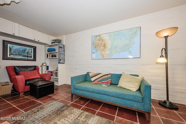 2600 E Skyline Dr Unit 21, Tucson, AZ 85718 - living area with dark tile patterned floors