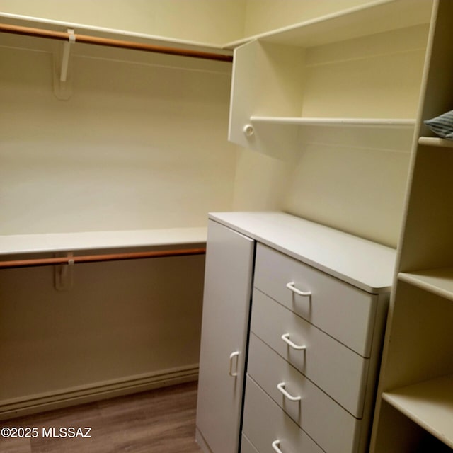 536 W Deerview Ct, Green Valley, AZ 85614 - spacious closet featuring wood finished floors