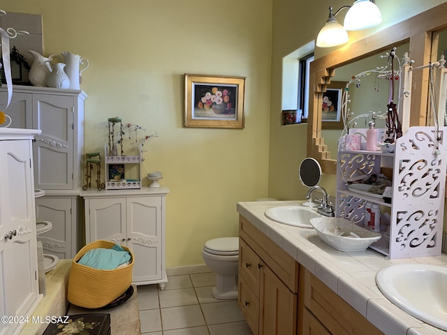 1606 N Panorama Way, Cochise, AZ 85606 - full bathroom with tile patterned flooring, double vanity, and toilet