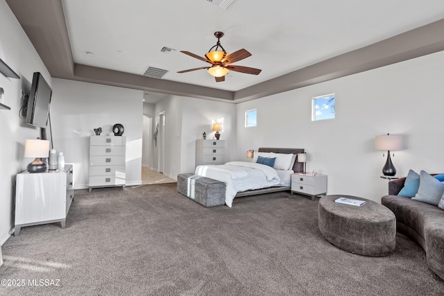 12475 N Faraway Wash Trl, Marana, AZ 85658 - carpeted bedroom featuring a ceiling fan