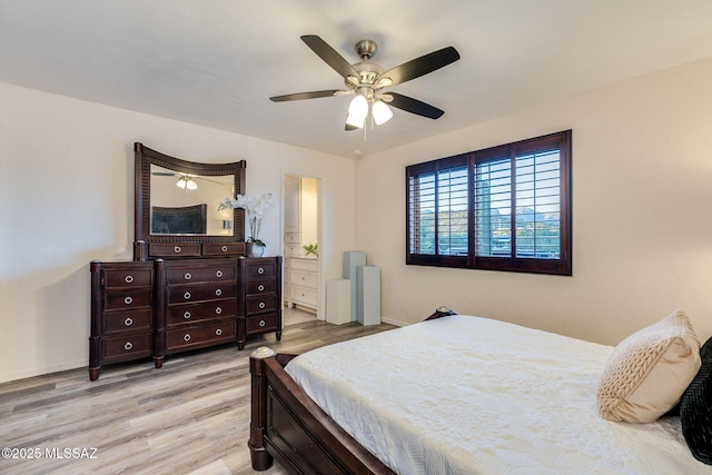 4990 N Kolb Rd, Tucson, AZ 85750 - bedroom with light wood-style flooring and ceiling fan