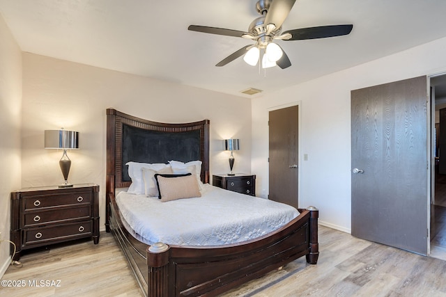 4990 N Kolb Rd, Tucson, AZ 85750 - bedroom featuring light wood finished floors and ceiling fan