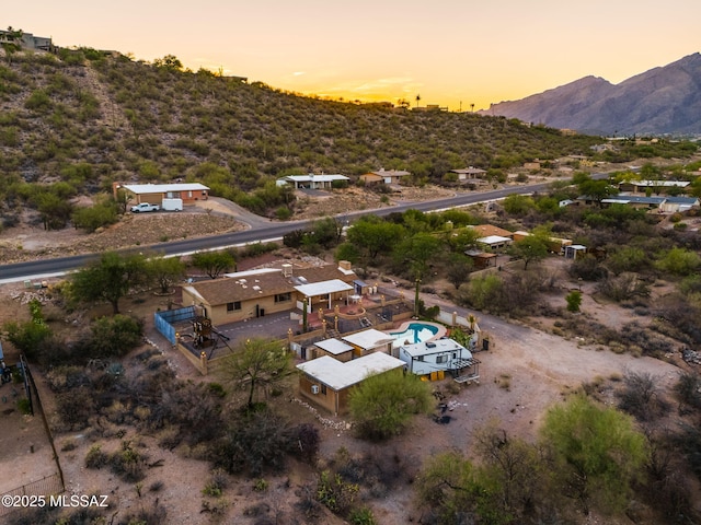 4990 N Kolb Rd, Tucson, AZ 85750 - aerial view at dusk of a mountain view