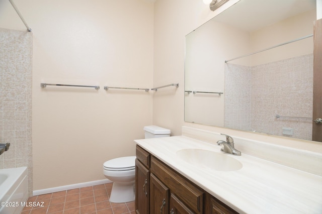 1438 W De Nada, Green Valley, AZ 85622 - full bath featuring vanity, tile patterned flooring, and bathtub / shower combination