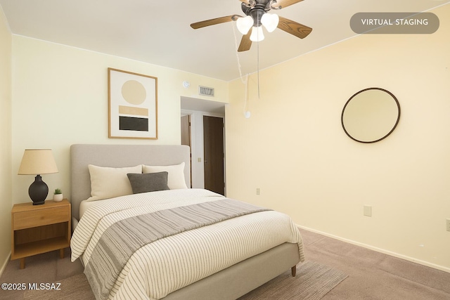 1438 W De Nada, Green Valley, AZ 85622 - bedroom with carpet and a ceiling fan