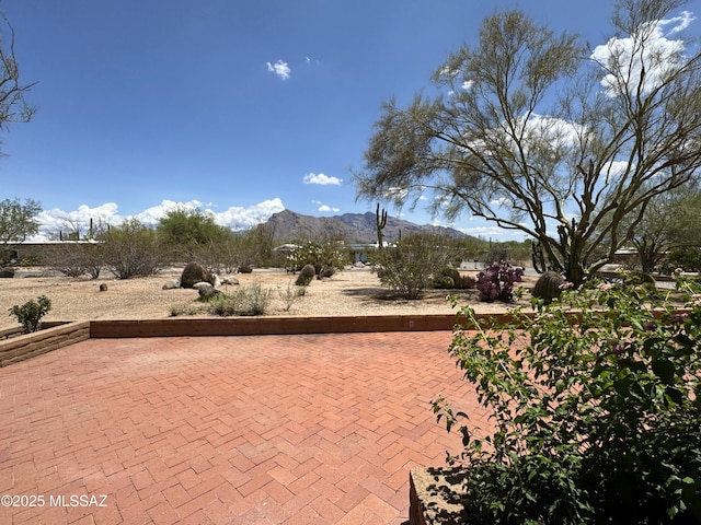 7621 N Placita De Los Amigos, Tucson, AZ 85704 - view of patio / terrace featuring a mountain view