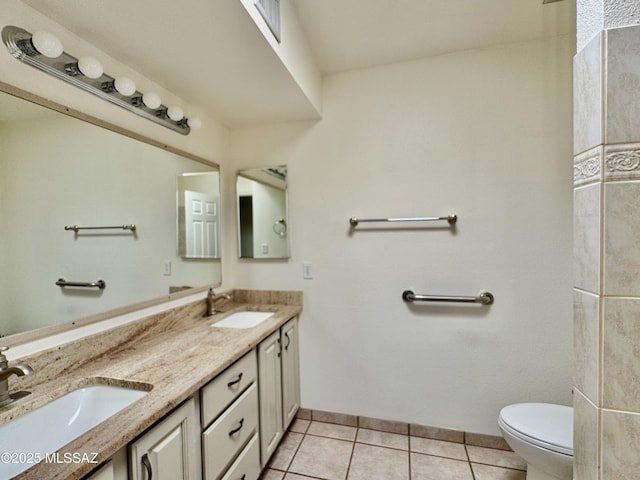 7621 N Placita De Los Amigos, Tucson, AZ 85704 - bathroom with tile patterned flooring and double vanity