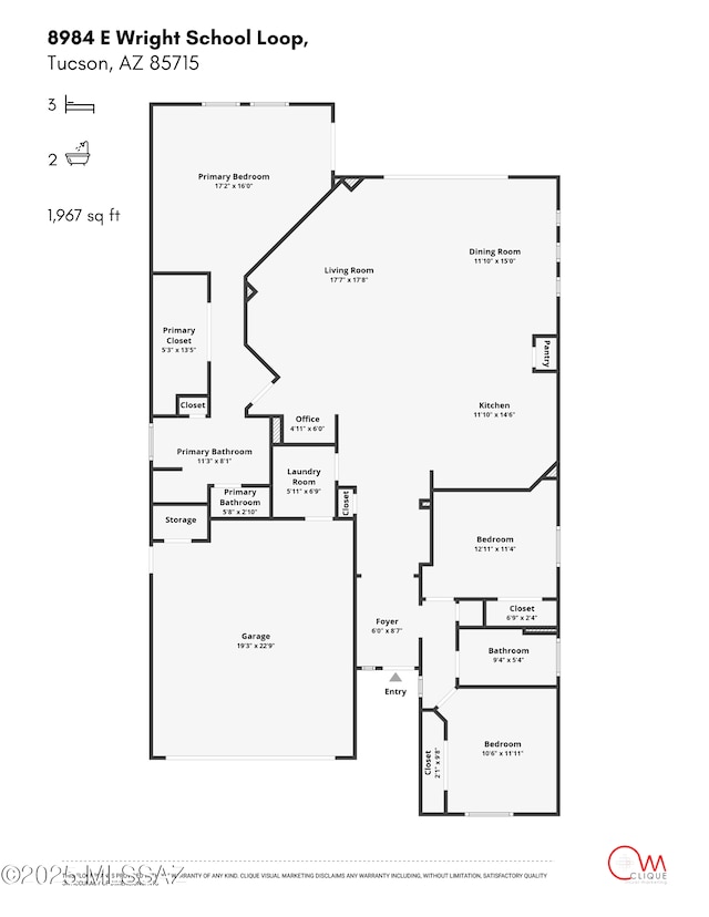 8984 E Wright School Loop, Tucson, AZ 85715 - view of home floor plan