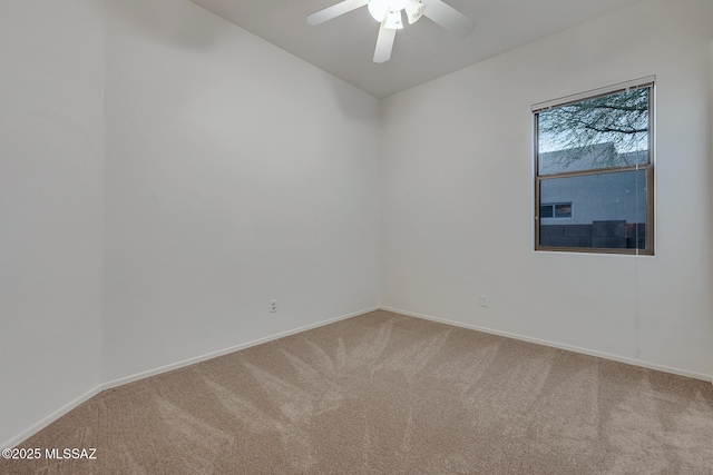 8191 N White Stallion Pl, Tucson, AZ 85743 - spare room with carpet, ceiling fan, and lofted ceiling