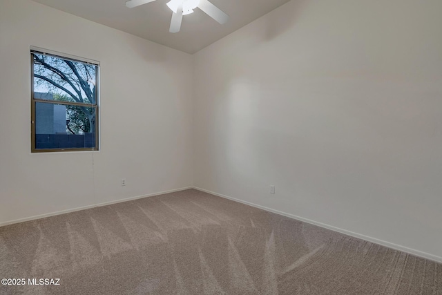 8191 N White Stallion Pl, Tucson, AZ 85743 - carpeted spare room featuring ceiling fan and lofted ceiling