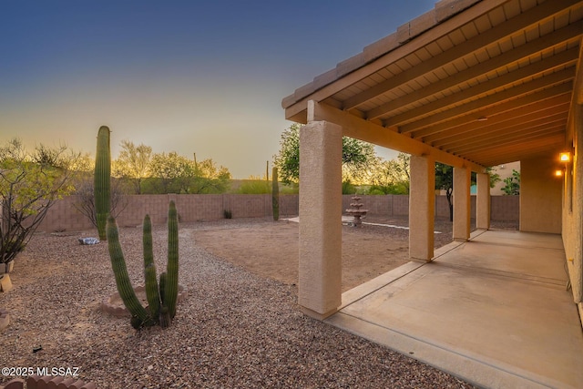8191 N White Stallion Pl, Tucson, AZ 85743 - fenced backyard with a patio area