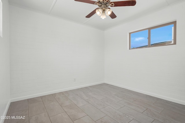 826 W Calle Margarita, Tucson, AZ 85706 - spare room with ceiling fan and ornamental molding