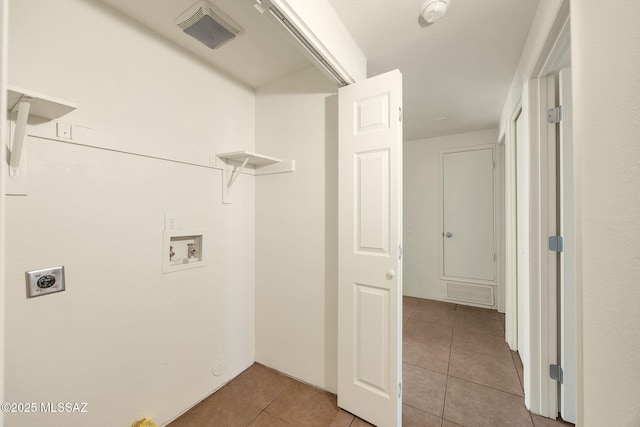 2520 W Vereda De Las Flores, Tucson, AZ 85746 - washroom featuring electric dryer hookup, washer hookup, and light tile patterned floors