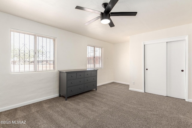 201 W Macarthur St, Tucson, AZ 85714 - unfurnished bedroom featuring carpet, a closet, and ceiling fan