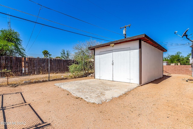 201 W Macarthur St, Tucson, AZ 85714 - view of shed featuring a fenced backyard