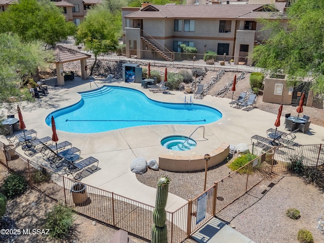 7255 E Snyder Rd Unit 9103, Tucson, AZ 85750 - community pool with a gazebo, stairs, and a patio area