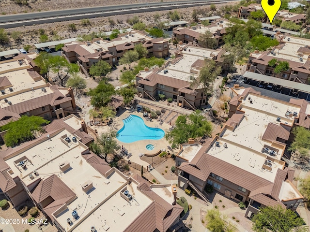 7255 E Snyder Rd Unit 9103, Tucson, AZ 85750 - aerial view of residential area featuring a pool