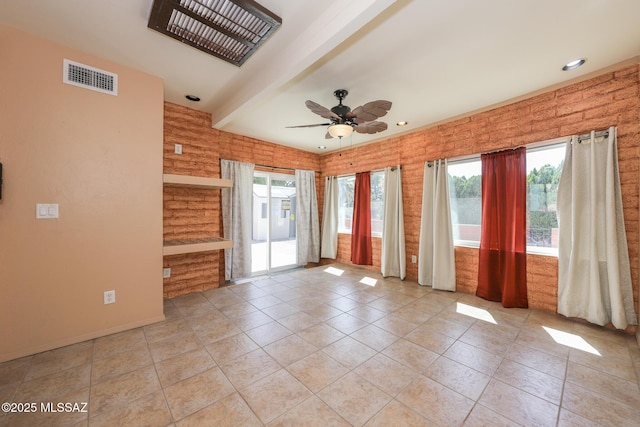 1641 S San Carla, Green Valley, AZ 85614 - empty room with light tile patterned floors, ceiling fan, and recessed lighting