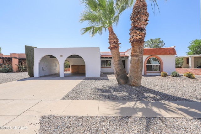 1641 S San Carla, Green Valley, AZ 85614 - mediterranean / spanish-style house with driveway and stucco siding