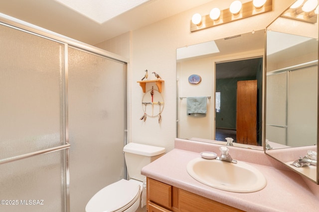 1857 W Dalehaven Cir, Tucson, AZ 85704 - bathroom featuring an enclosed shower and vanity