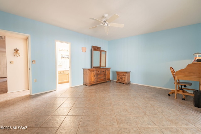 1857 W Dalehaven Cir, Tucson, AZ 85704 - office featuring a ceiling fan and baseboards