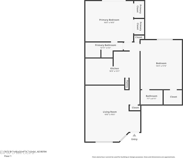 1857 W Dalehaven Cir, Tucson, AZ 85704 - view of floor plan / room layout