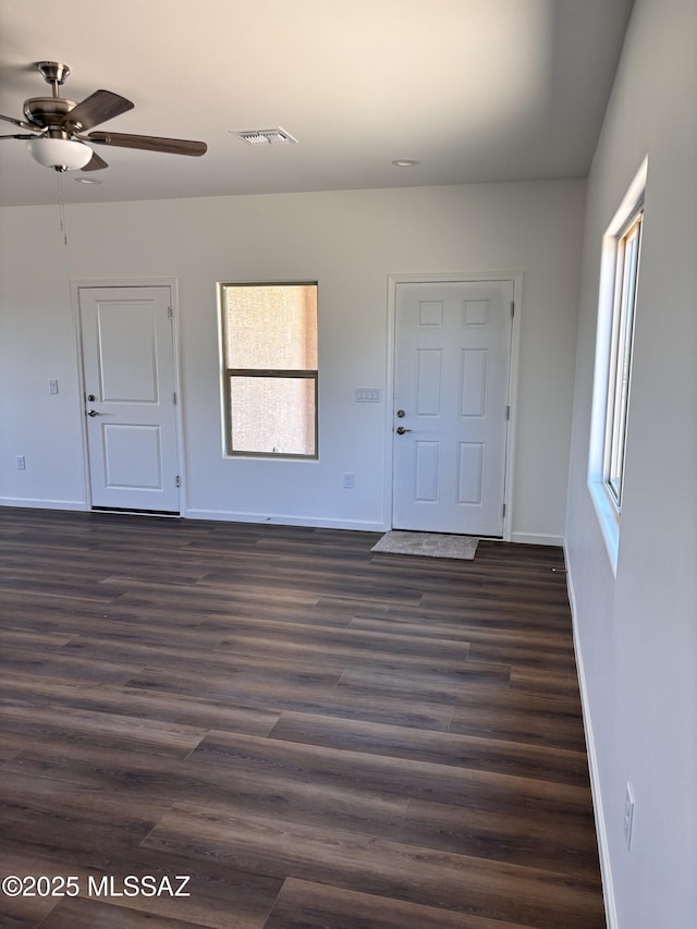 3152 E Andrada Rd, Vail, AZ 85641 - entrance foyer with a ceiling fan and dark wood finished floors