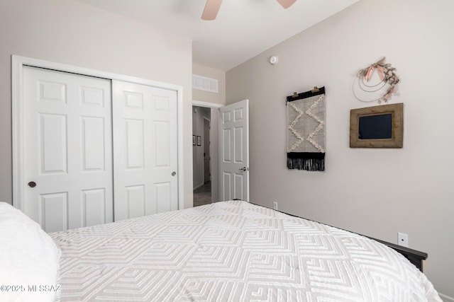 2257 E Skipping Rock Way, Tucson, AZ 85737 - bedroom featuring a closet and ceiling fan