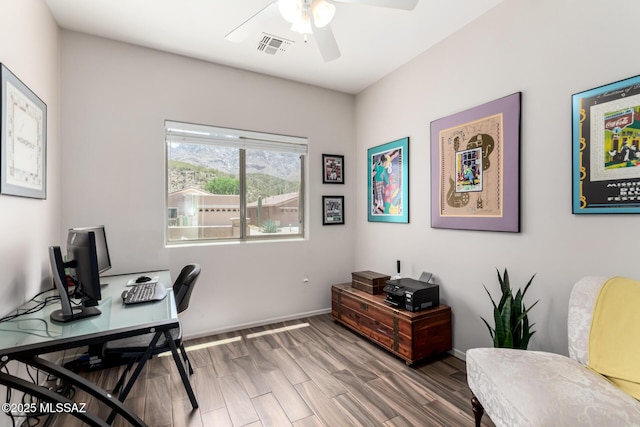 2257 E Skipping Rock Way, Tucson, AZ 85737 - office with a ceiling fan and baseboards