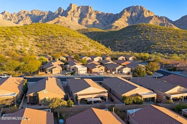 2257 E Skipping Rock Way, Tucson, AZ 85737 - aerial view of residential area featuring a mountainous background